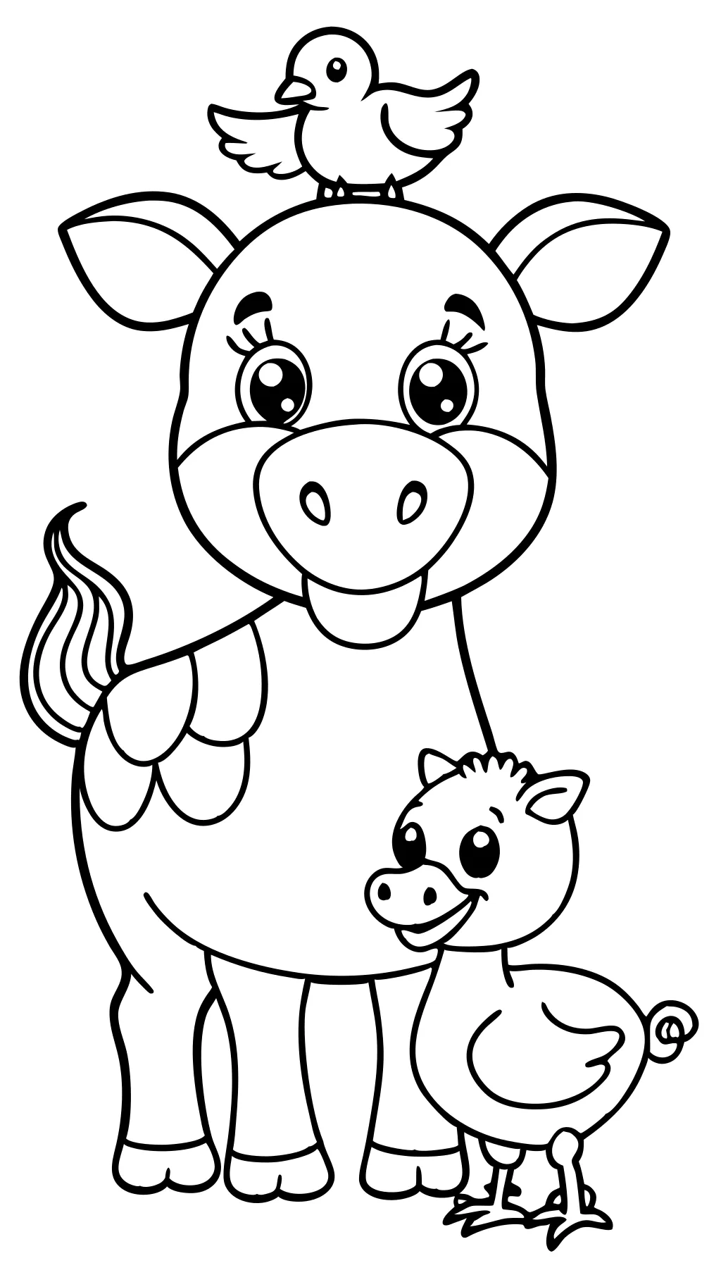 coloriages d’animaux de ferme gratuits